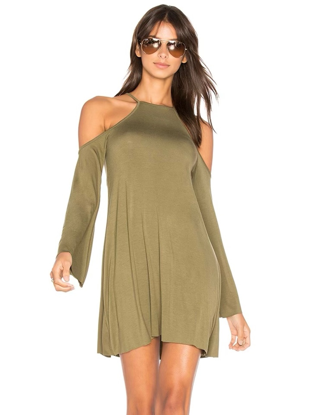 Clayton Everly Dress in Olive XS